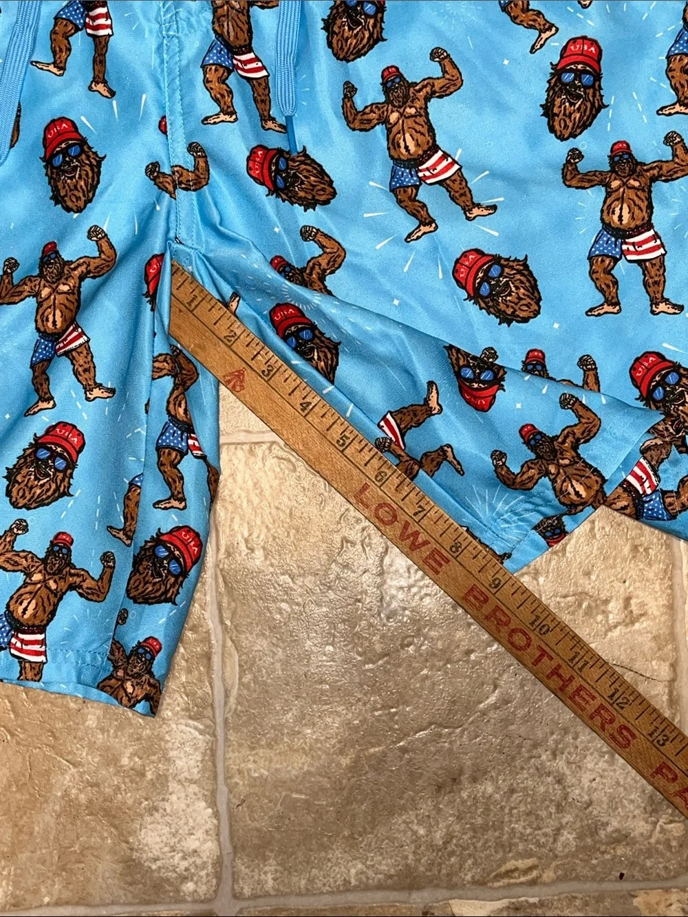Men's Canyon Creek Blue Printed Swim Trunks